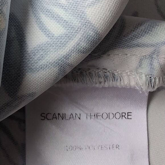 SCANLAN THEODORE Bow Watercolor Floral Maxi Dress VNECK back Size Small - Picture 8 of 13